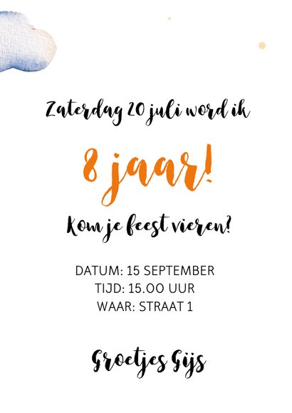 Uitnodiging kinderfeestje met vliegtuig 3