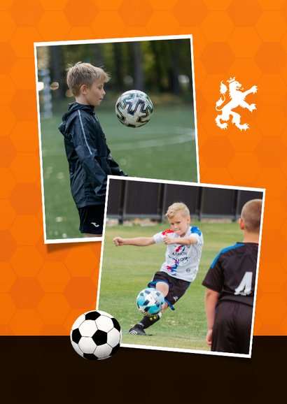 Uitnodiging kinderfeestje voetbal Nederlands elftal shirt 2