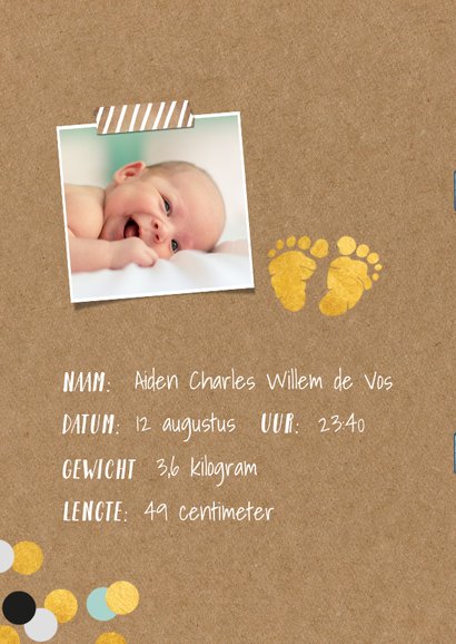 Uitnodiging kraamfeest baby jongen paspoort 2