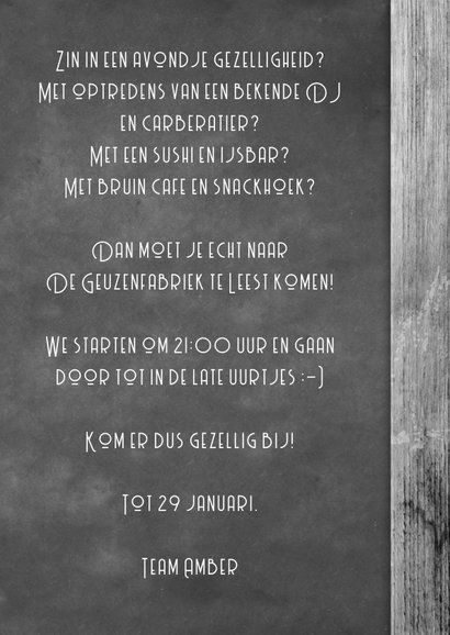 Uitnodiging krijtbord feest zelf invullen 3