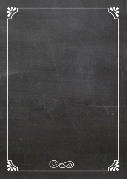 Uitnodiging krijtbord look handlettering 2
