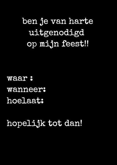 uitnodiging leeftijd 3