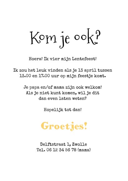 Uitnodiging lentefeest zebra jungle confetti ballonnen foto 3