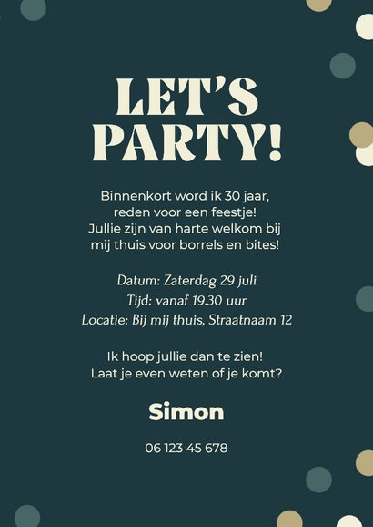 Uitnodiging let's party 30 jaar in bierblikjes 3