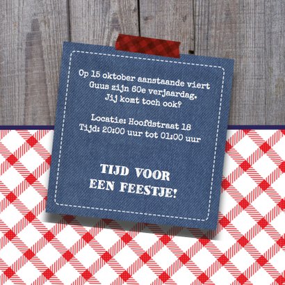 Uitnodiging man 60 stoer 3