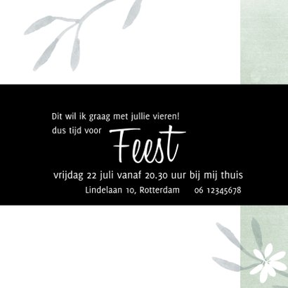 Uitnodiging met lentebloemen en foto 3