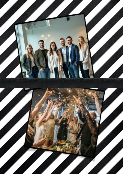 Uitnodiging nieuwjaarsborrel chic met vlinderstrikje 2