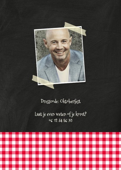 Uitnodiging oktoberfest hout en lampjes 2