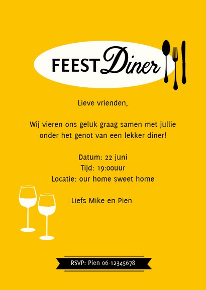 Uitnodiging om gezellig te komen eten 3