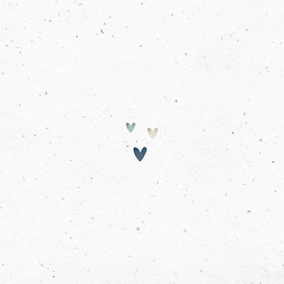 Uitnodiging opdraging met wegwijzer en hartjes Achterkant