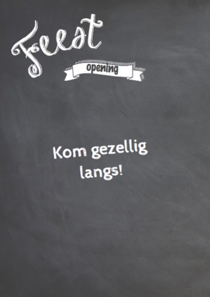 Uitnodiging openingsfeest - krijtbord 2