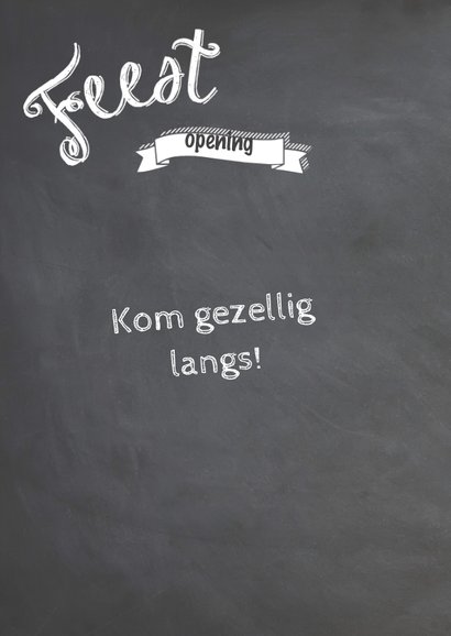 Uitnodiging openingsfeest - krijtbord 2