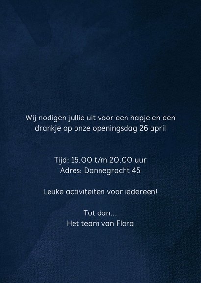 Uitnodiging openingsfeest - velvet look 3