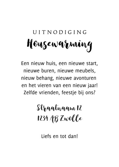 Uitnodiging oud & nieuw en housewarming ‘Cheers!’ 3