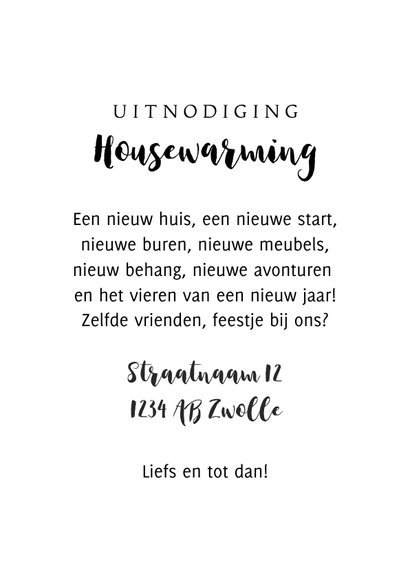 Uitnodiging oud & nieuw en housewarming ‘Cheers!’ 3