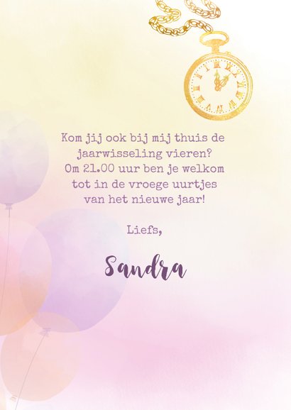 Uitnodiging oud en nieuw vieren 3