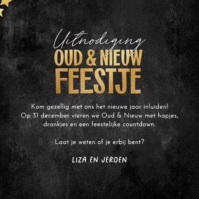 Uitnodiging oudejaarsavond champagne oud & nieuw oliebol 3