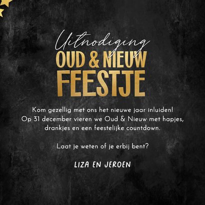 Uitnodiging oudejaarsavond oud en nieuw oliebol champagne 3