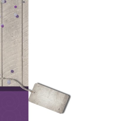 Uitnodiging paars hout confetti 2