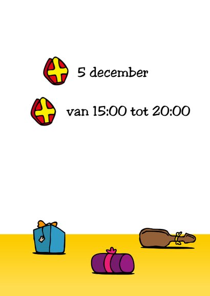 Uitnodiging Pakjesavond Sinterklaas 2