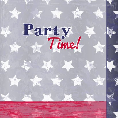 Uitnodiging PARTY ster streep 3