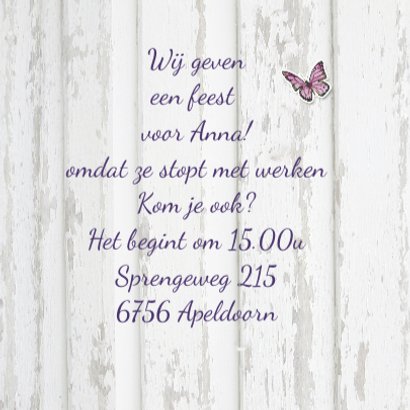 uitnodiging pensioenfeest hart 3