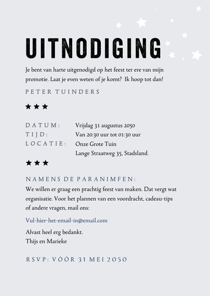 Uitnodiging PhD Promotie Feest met proefschrift omslag 3