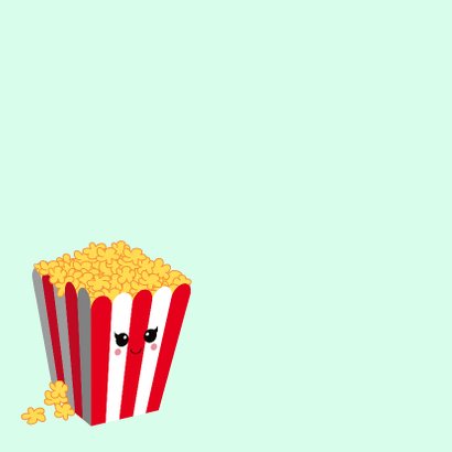Uitnodiging popcorn kaart 2