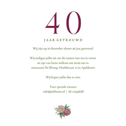 Uitnodiging ranonkel jubileum 3