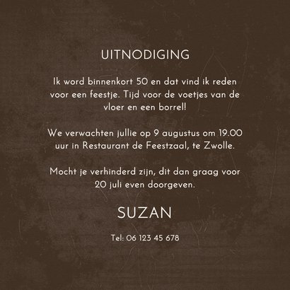 Uitnodiging retro 1976 3d stralen gekleurd vijftig jaar 3