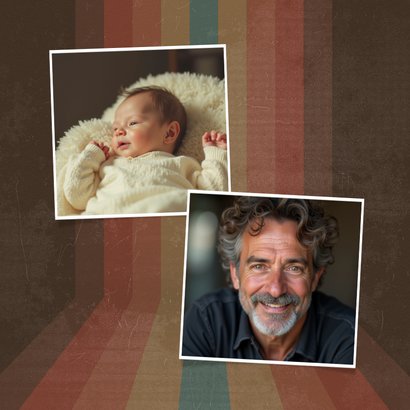 Uitnodiging retro 3d 1966 lijnen gekleurd zestig jaar 2