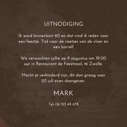 Uitnodiging retro 3d 1966 lijnen gekleurd zestig jaar 3