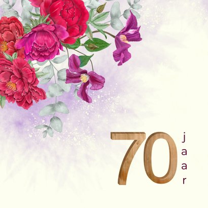 Uitnodiging rode pioenrozen 70 jaar in hout 2