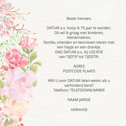 Uitnodiging rozen en vlinders 3
