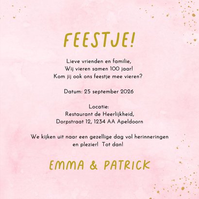 Uitnodiging samen 100 jaar champagne en cocktails 3