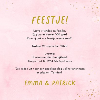 Uitnodiging samen 100 jaar champagne en cocktails 3
