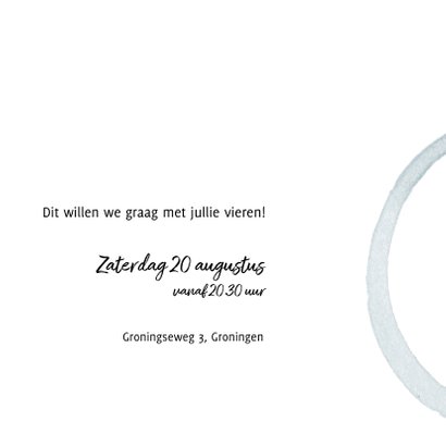 Uitnodiging 'Samen 70' met foto en cirkels 3