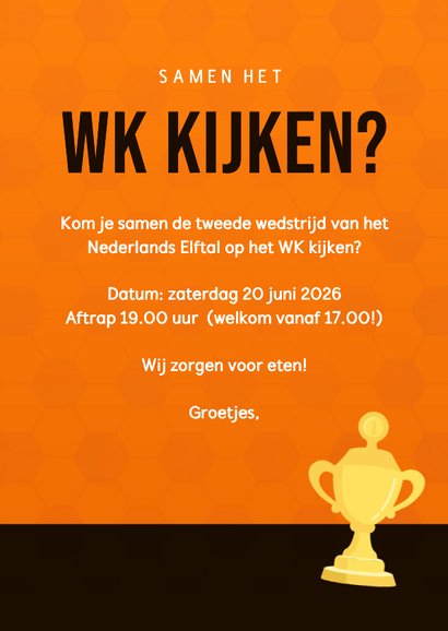 Uitnodiging samen wedstrijd voetbal kijken 3