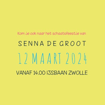 Uitnodiging schaatsfeestje 3