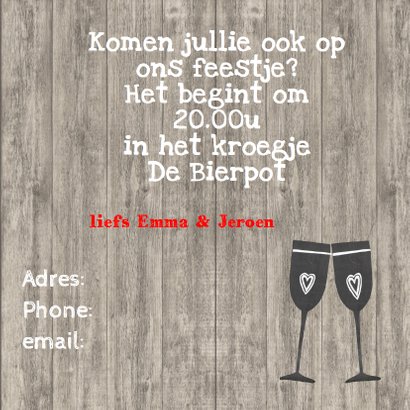 Uitnodiging schoolbordfles 3