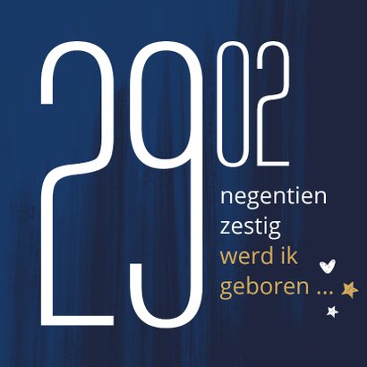 Uitnodiging schrikkeljaar verjaardag 2