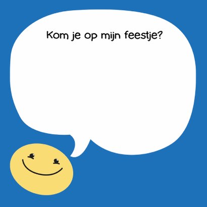 Uitnodiging Smiley feestje 3