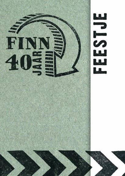 Uitnodiging stempel groen stoer 2