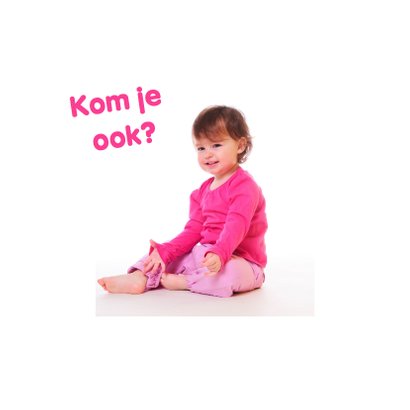 Uitnodiging stempel meisje RB 2
