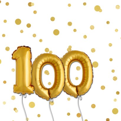 Uitnodiging stip ballon 100 - SG 2