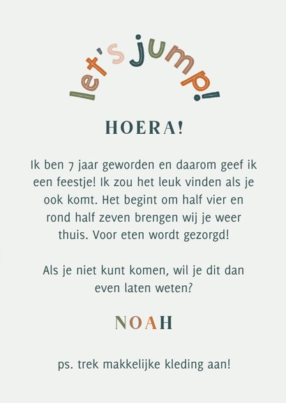 Uitnodiging stoer trampolinefeestje 3