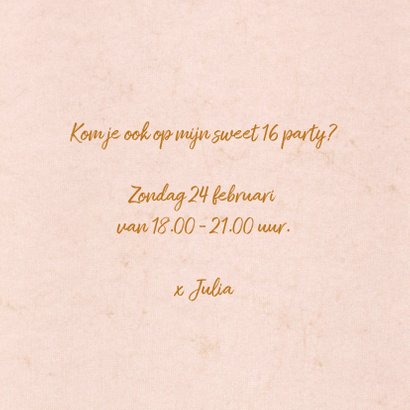uitnodiging sweet 16 party confetti 3