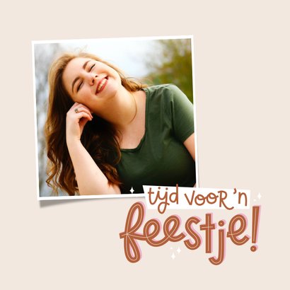 Uitnodiging tijd voor een feestje speels 2