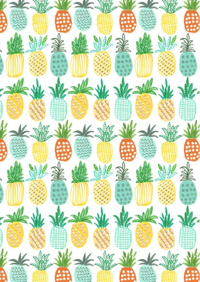 Uitnodiging Tropisch feestje Ananas 2