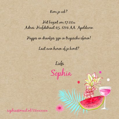 Uitnodiging tropische sfeer 3